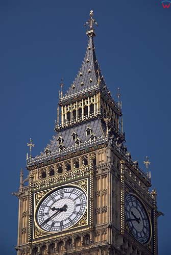 Wieża zegarowa Big Ben na gmachu parlamentu londyńskiego